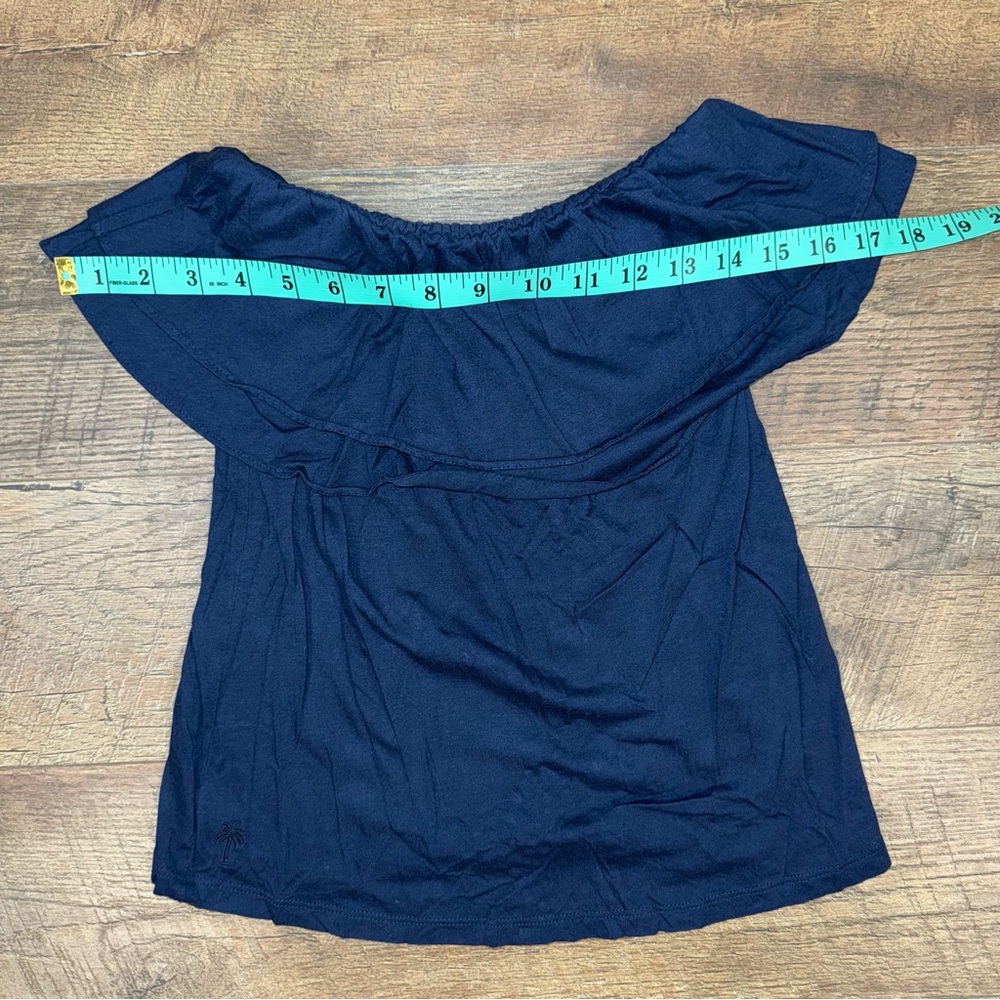 Lilly Pulitzer True Navy Rilo Ruffle Strapless Tube Top - Picture 6 of 10